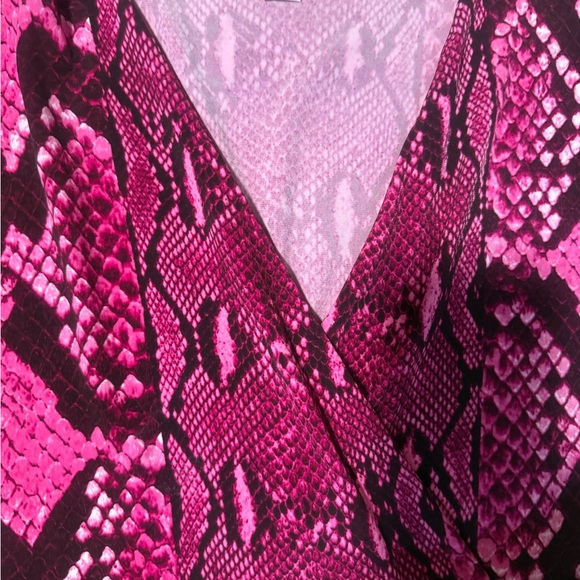 Pink Snake Print  women Dress - Picture 2 of 2